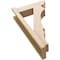 Ekena Millwork 5 1/2-in W x 16-in D x 28-in H Balboa Slat Rough Cedar Woodgrain TimberThane Outlooker, Primed Tan OUTUR055X16X28BOA24RCPR - alternate 6